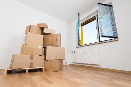 Furniture removal from a London flat with staircase access