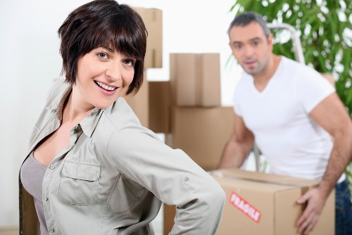 Household items prepared for a home removal in London