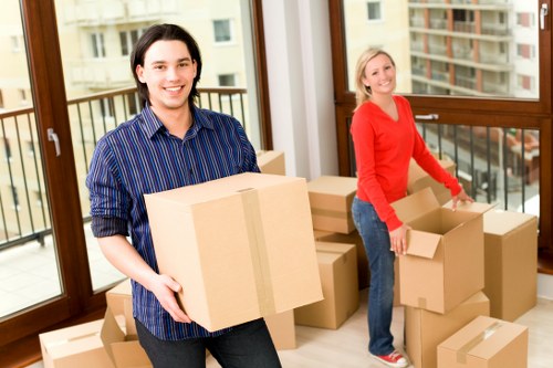 Removal van loaded for a move across London boroughs